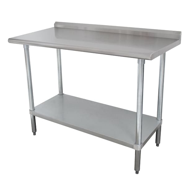 Special Value Work Table 96 in.W x 36 in.D 16 gauge 430 series stainless steel top