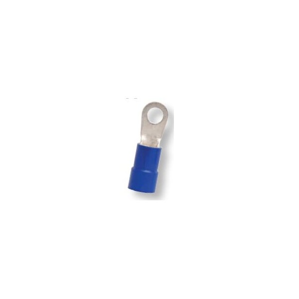 Ring Terminal, #10 Stud Size, 6 AWG, 600 V, Vinyl Insulated, 250 PK