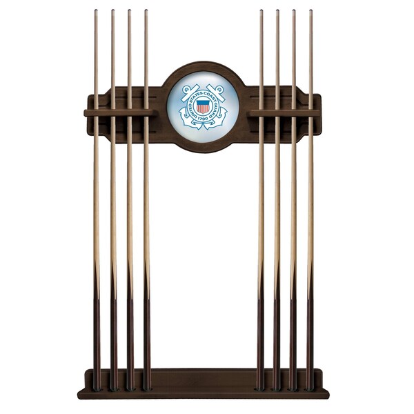 U.S. Coast Guard Cue Rack in Chardonnay Finish