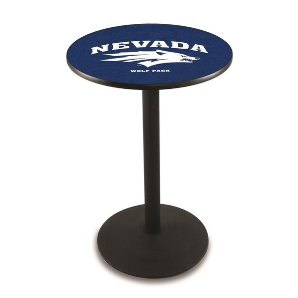 42" Blk Wrinkle Nevada Pub Table, 36" dia. Top