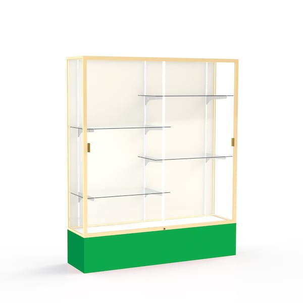 Spirit Floor Display Case 60x72x16, Plaque, Champange