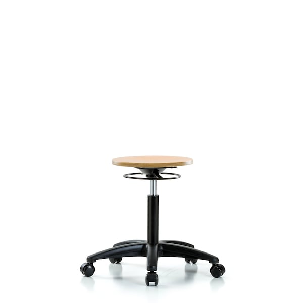 Bench Stool, Hi, Wood, Casters