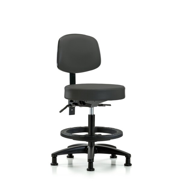 Bench Stool, Med, Vin, Bk, Tilt, BF, Gld, Gry