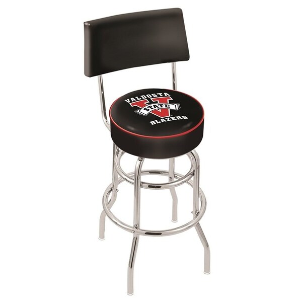 25" Chrome 2-Ring Valdosta State Swivel Bar Stool, Back