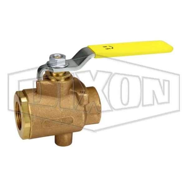 Ball Valve with NPT Tap, 1 in Nominal, FNPT End Style, Full Port, RTFE Seat/Stuffing Box Ring Softgo