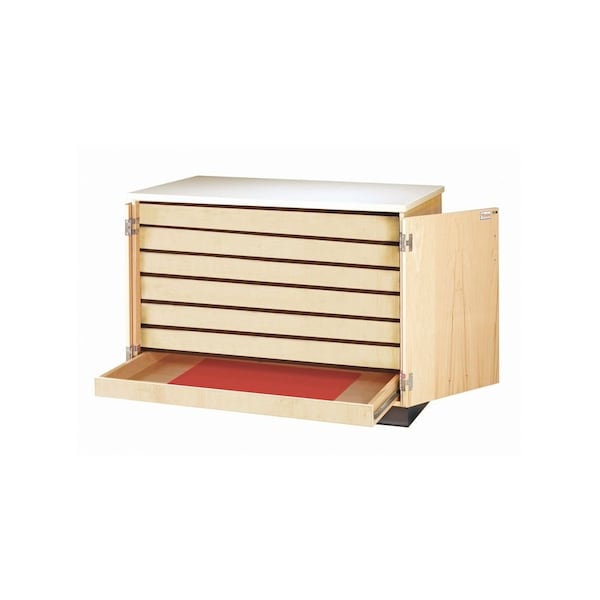 Drawer Storage Cabinet, 36 in H, 50 in W, 7 Drawers