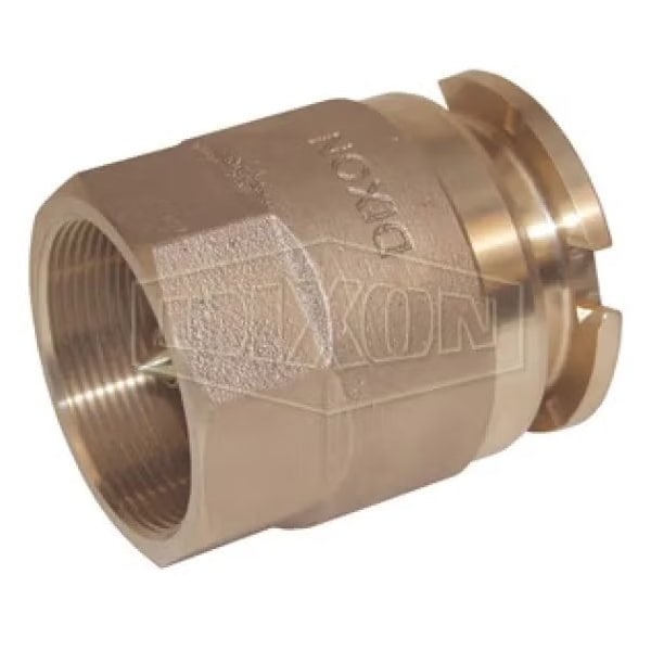 Bayonet Dry Disconnect Adapter, 3 in Nominal, Adapter x FNPT, Brass, Domestic