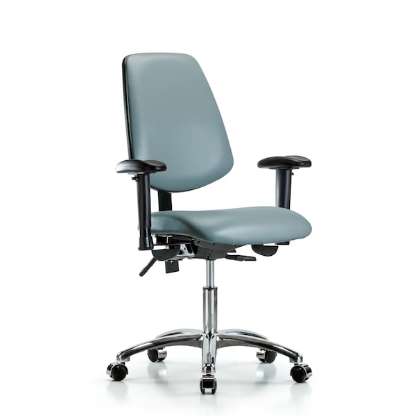 Vinyl Chair, Vinyl, Adjustable Arms