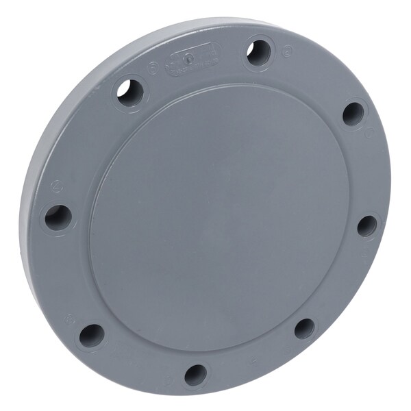 PVC Blind Flange, Socket, 6 in Pipe Size