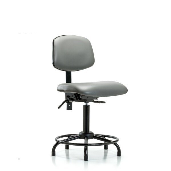 Vinyl Chair, Med Bench, Round Tube Base, Glides, Sterling