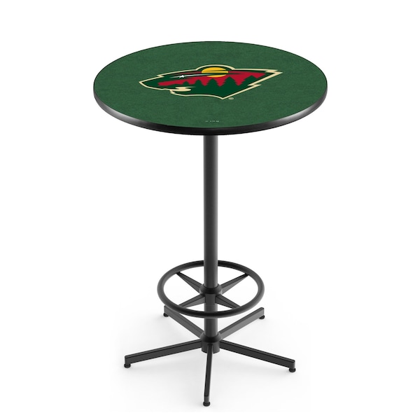 42" Black Minnesota Wild Pub Table