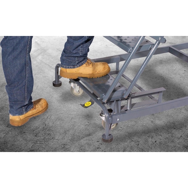 Rolling Ladder, Steel, 80 in.H