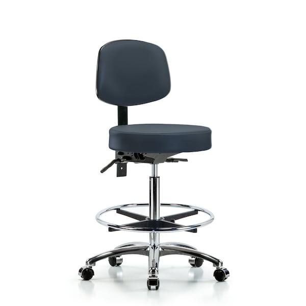 Ben Stool, Hi, Vinyl, Bk, CF, Cast, Nav