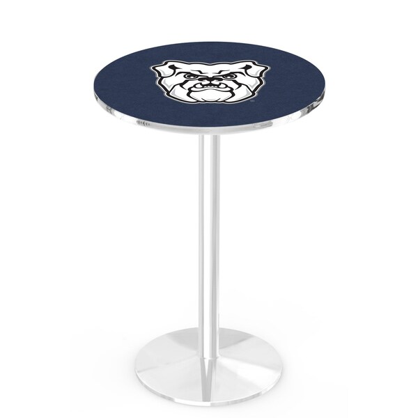 42" Chrome Butler University Pub Table, 36" dia. Top