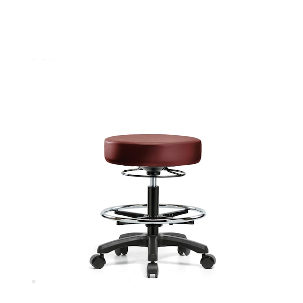 Vinyl Mini-Stool, Med Bench, CF, Casters, Borscht