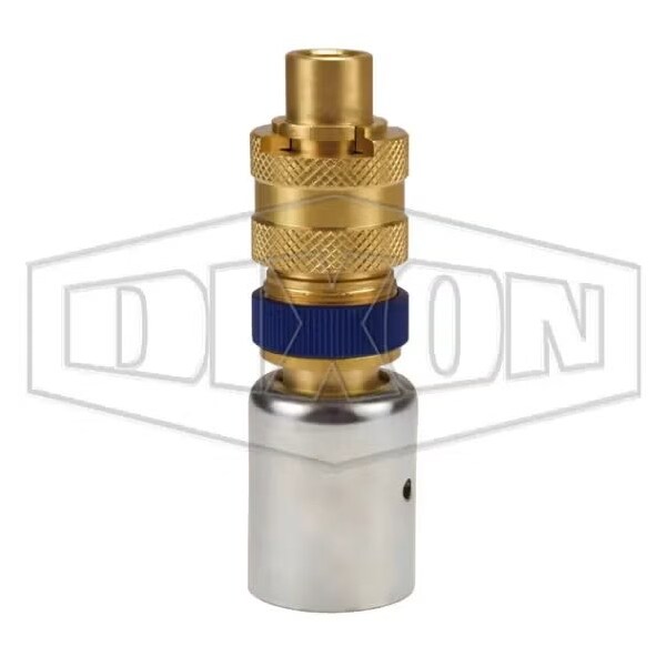 Dix-Lock N Series Bowes Interchange Quick Disconnect Coupler with Male Locking Head Ferrule, Domest
