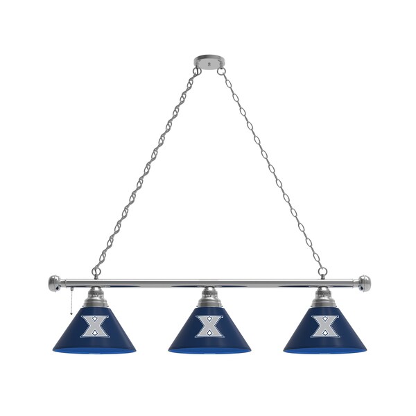 Xavier 3 Shade Billiard Light, Chrome Fixture