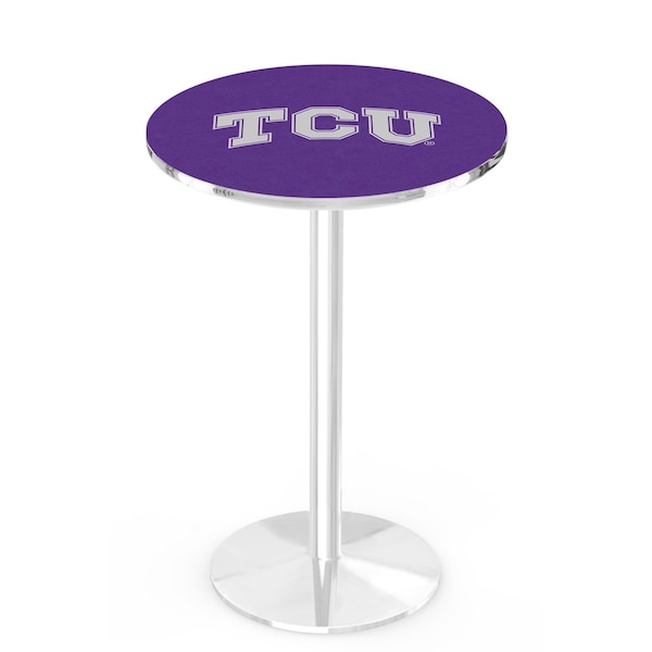 42" Chrome TCU Pub Table, 36" dia. Top