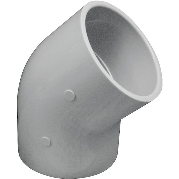 LASCO 417030BC Pipe Elbow, 3 in, Slip, 45 deg Angle, PVC, SCH 40 Schedule