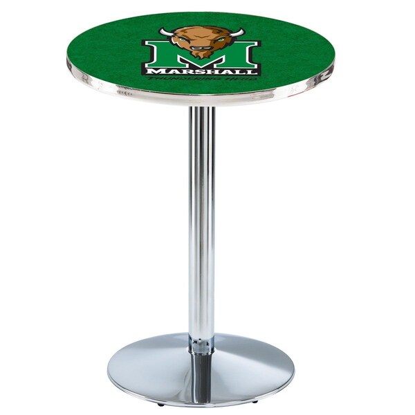 42" Chrome Marshall Pub Table, 36" dia. Top