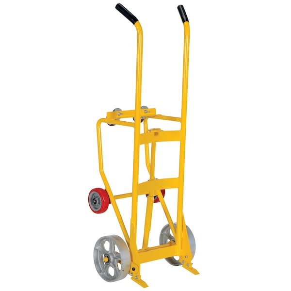 Yellow Drum Truck Cradle With Semi-Steel Wheels 1000 lb Capacity