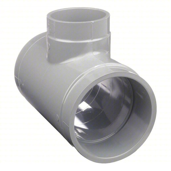 CPVC Tee, Schedule 80, 6" x 6" x 4" Pipe Size, Socket x Socket x Socket