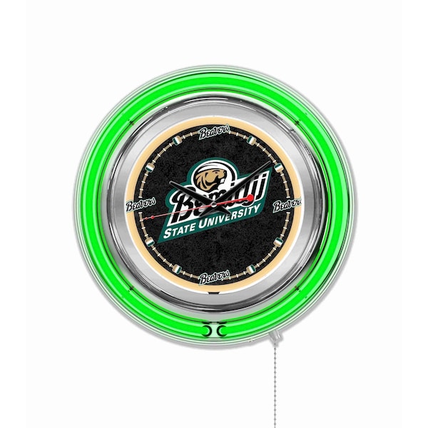 Bemidji State University Double Neon 15" Clock