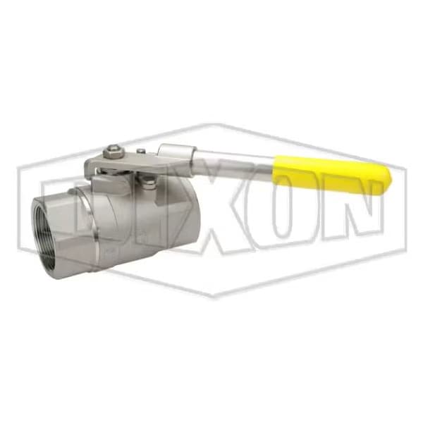 Ball Valve, 1-1/2 in Nominal, FNPT End Style, 316 SSss Steel Body, Standard Port, PTFE Softgood