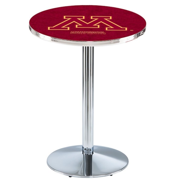 42" Chrome Minnesota Pub Table, 36" dia. Top