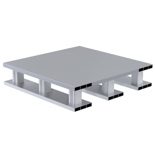 Aluminum Half Pallet, 24 in L, 24 in W, 5.0625 H