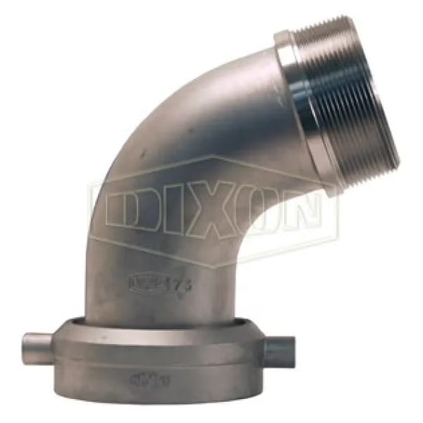 Type T 110Deg Cam and Groove Elbow, 5 x 4 in, Railroad Tank Car x MNPT, 316 SS, Domestic