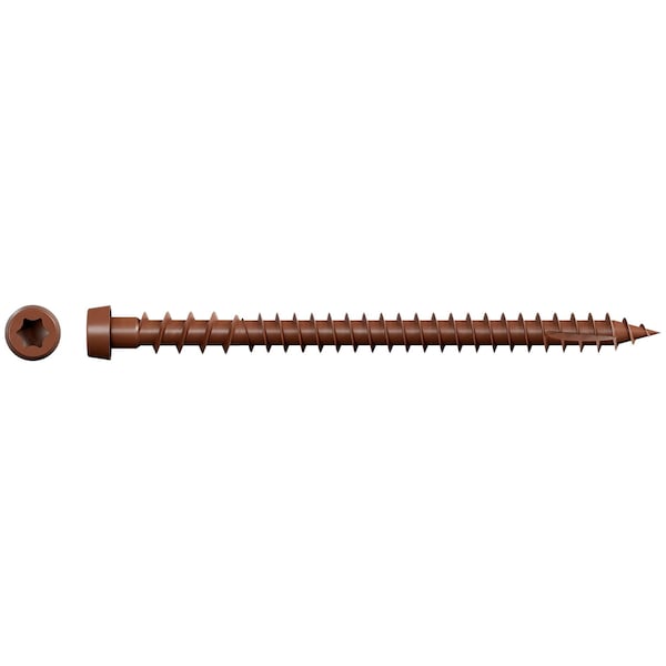 Deck-Drive DCU Composite Collated Deck Screw, Cap Head, #10 Screw, 2-3/4 in OAL, 6-Lobe Drive, Quik-