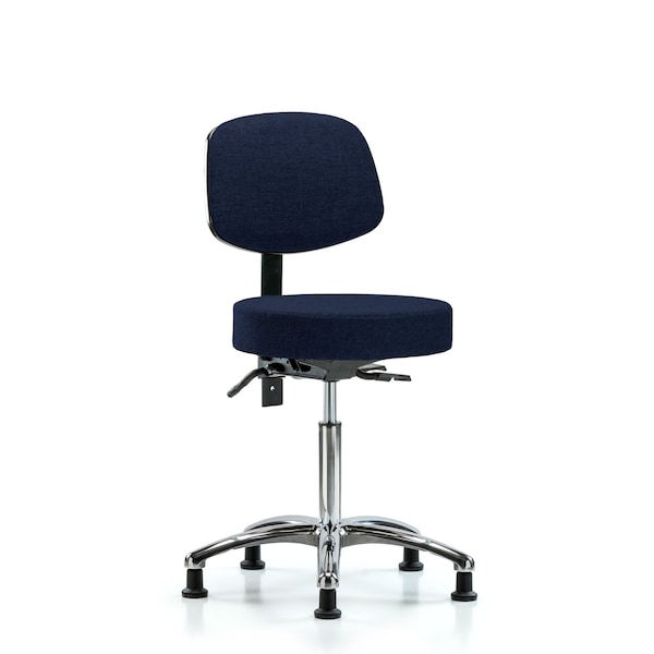 Ben Stool, Med, Fab, Bk Chrom, Tilt, Gld, Nav