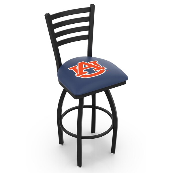 25" Blk Wrinkle Auburn Swivel Bar Stool, Ladder Back