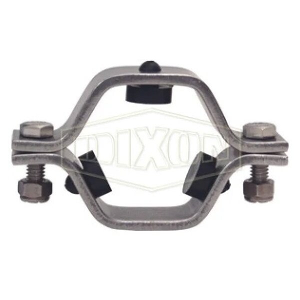 Hex Pipe Size Hanger with Rubber Grommets, 1-1/2 in Pipe/Tube, 304 Stainless Steel