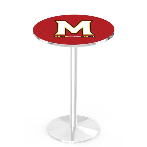 42" Chrome Maryland Pub Table, 36" dia. Top