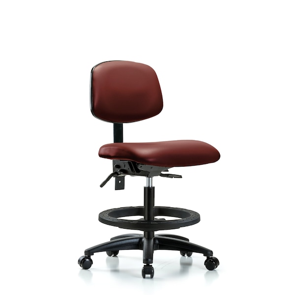 Vinyl Chair, Med Bench, Tilt, Foot Ring, Casters, Borscht