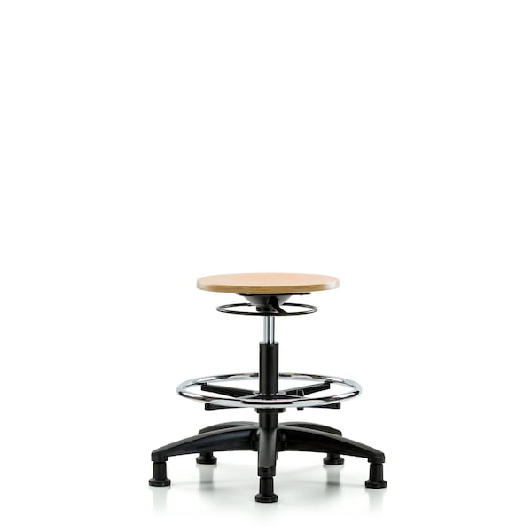 Bench Stool, Med, Wood, CF, Glides