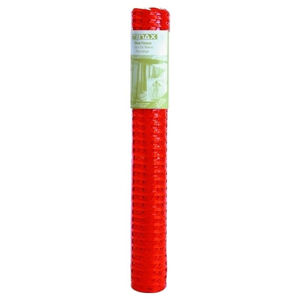 Snow Guard Fence, 50 ft L, 112 x 234 in Mesh, Plastic, Orange