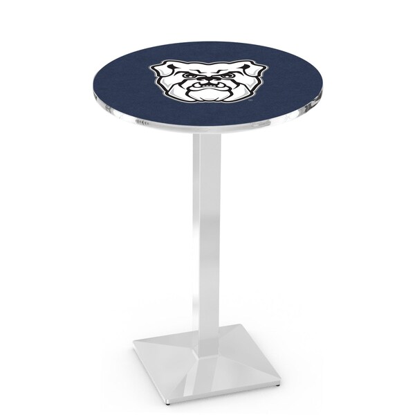 42" Chrome Butler University Pub Table, 36" dia. Top