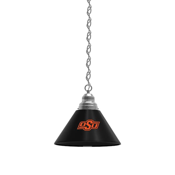 Oklahoma State Pendant Light, Chrome Fixture
