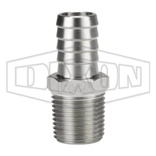 Hose Insert, 1/2 x 5/8 in, MNPT x Hose Barb, 316 SS, Domestic