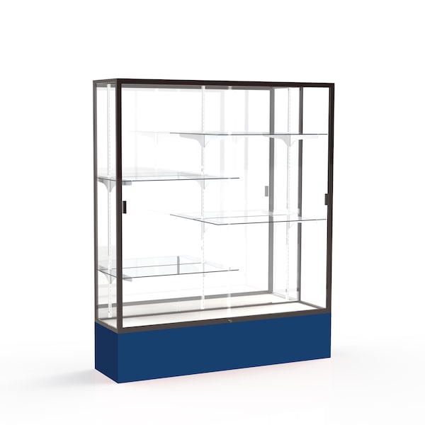 Spirit Floor Display Case 60x72x16, Mirror, Bronze