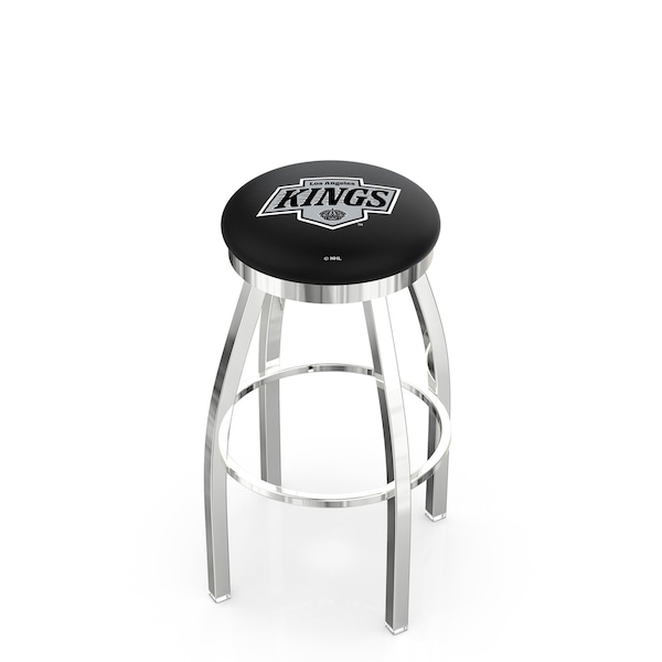 25" Chrome Los Angeles Kings Swivel Bar Stool, Accent Ring