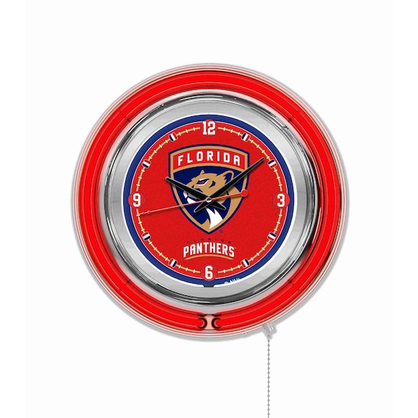Florida Panthers Double Neon 15" Clock, NHL