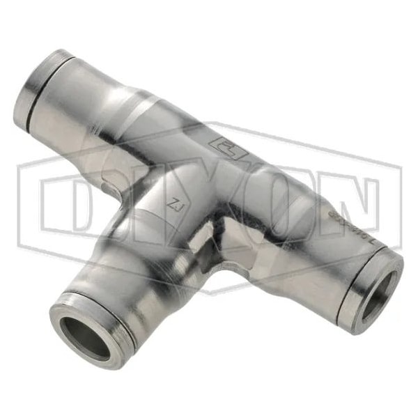 Legris by  Push-In Union Tee, 1/4 in Nominal, Tube, 290 psi Pressure, SS, Domestic