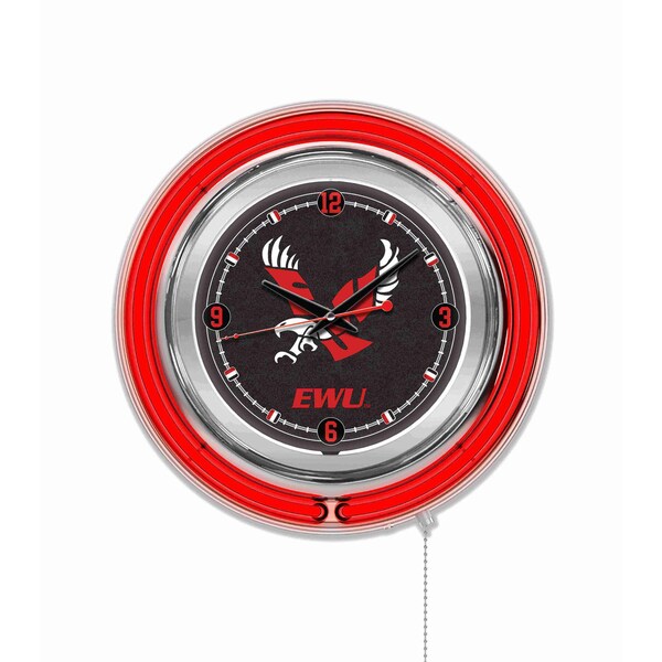 Eastern Washington University Double Neon 15" Clock