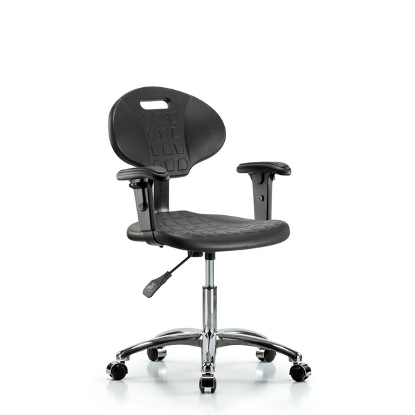 Desk Chair Erie Desk Chair, Chrome, AA, Casters, Adjustable Arms, 17-1/2" to 22-1/2" Height