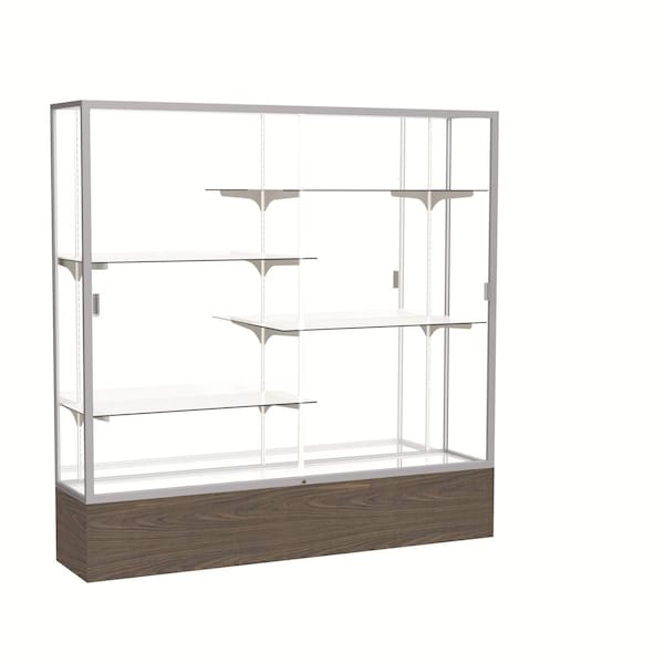 Floor Display Case 72x72x16, Mirror, Satin