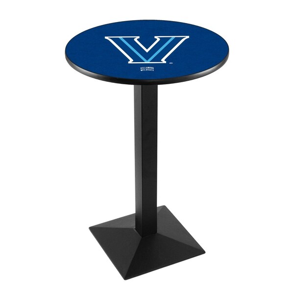 42" Blk Wrinkle Villanova Pub Table, 36" dia. Top